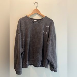 Victoria’s Secret PINK acid washed Crewneck side large